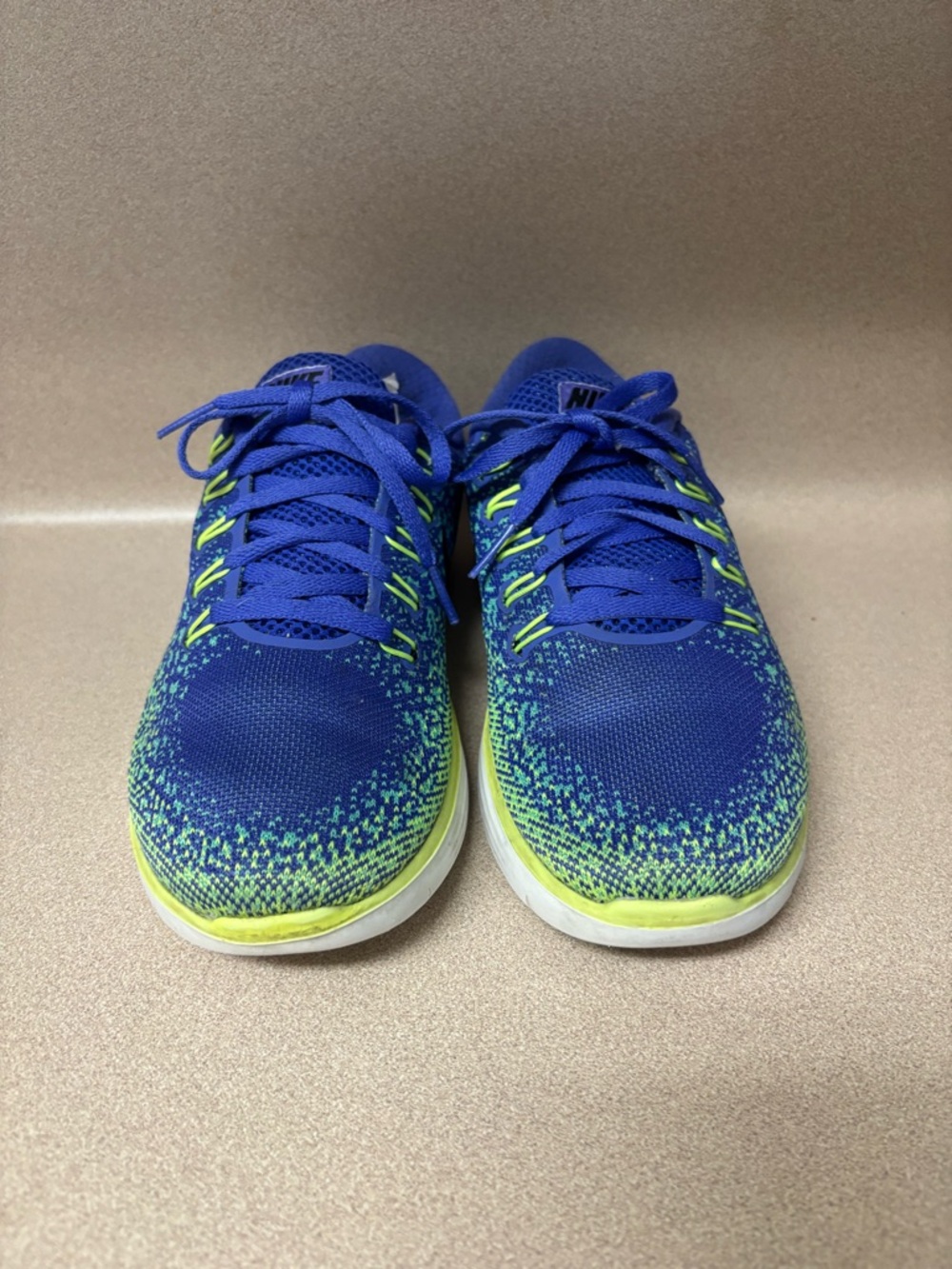 Nike Blue with Neon Green Accent Athletic Sneakers